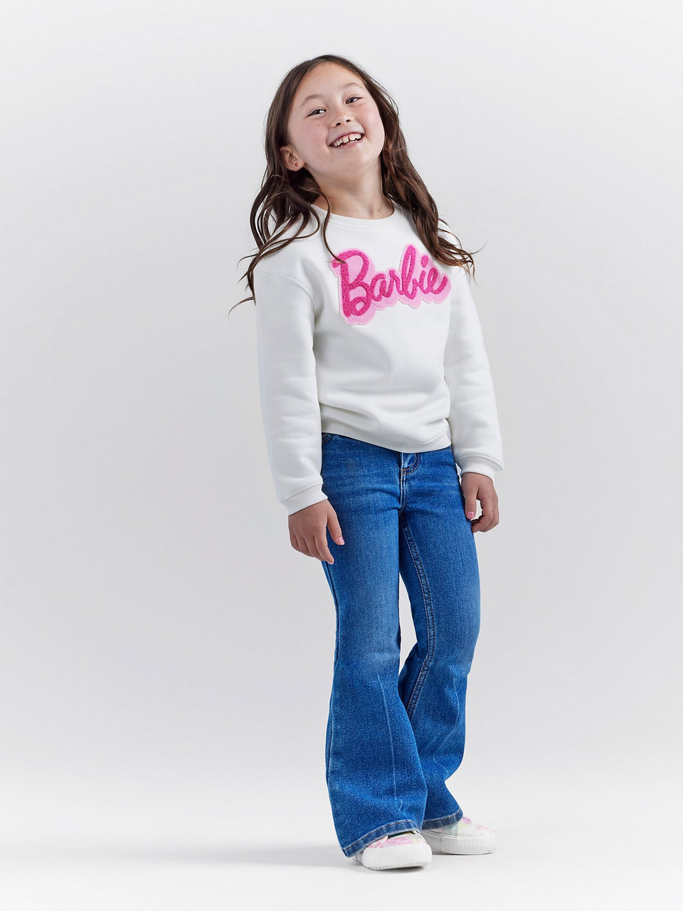 Girls Wrangler x Barbie Trumpet Flare Jeans- Kids Barbie Western Wear