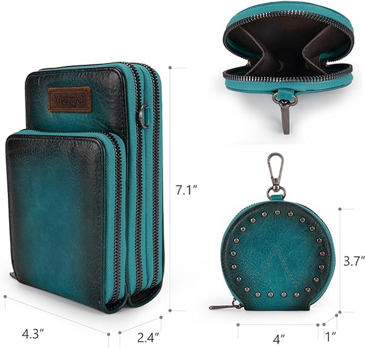 Montana West Cell Phone Purse Turquoise - Purses Pur Pur - Wg117-207Tq