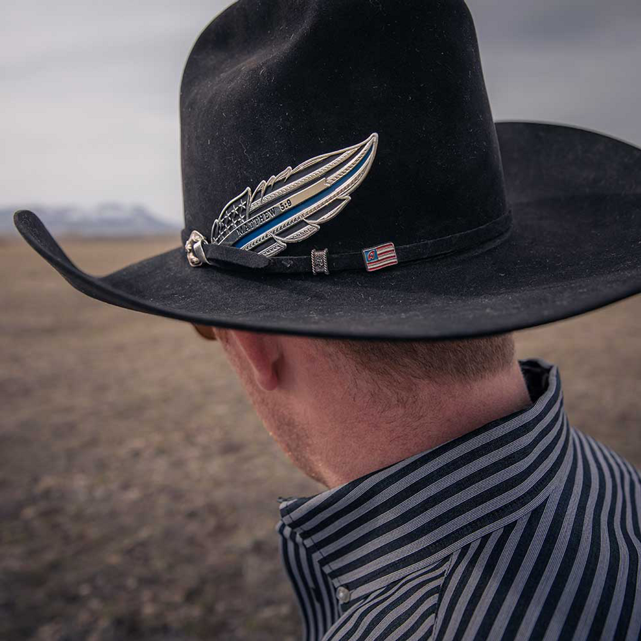 Montana Mexico Flag Hat Feather - HF5458MX