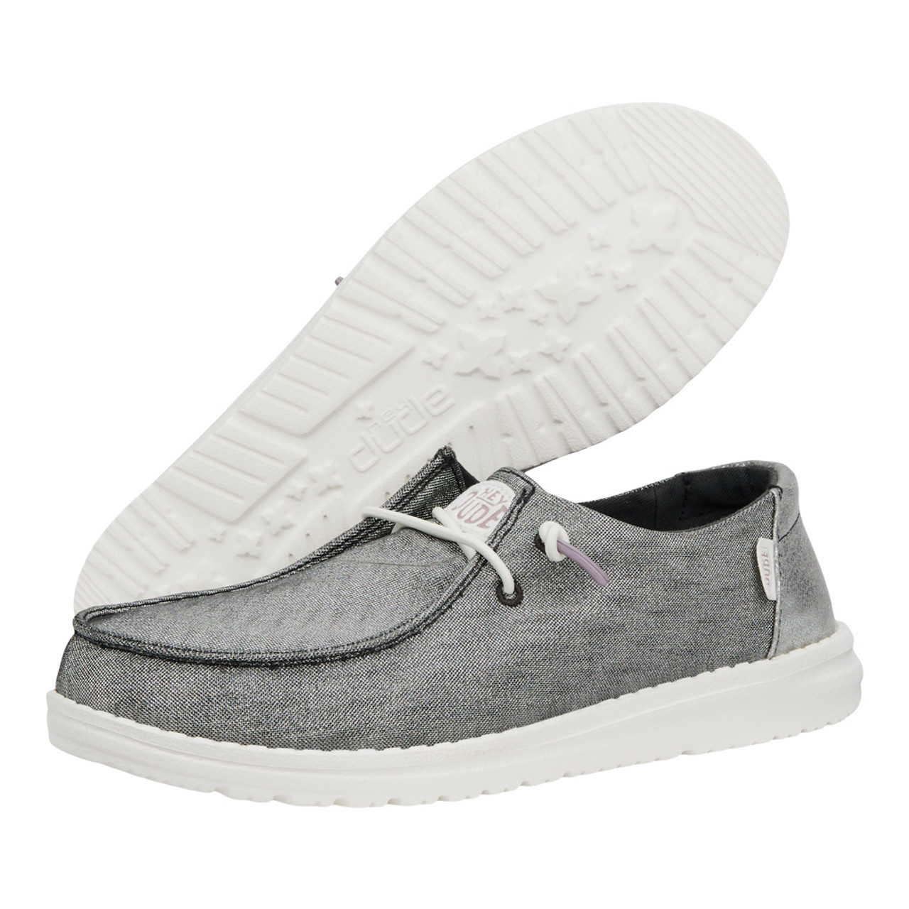 Womens Hey Dude Wendy Chambray in Light Grey – Lucky Shoes