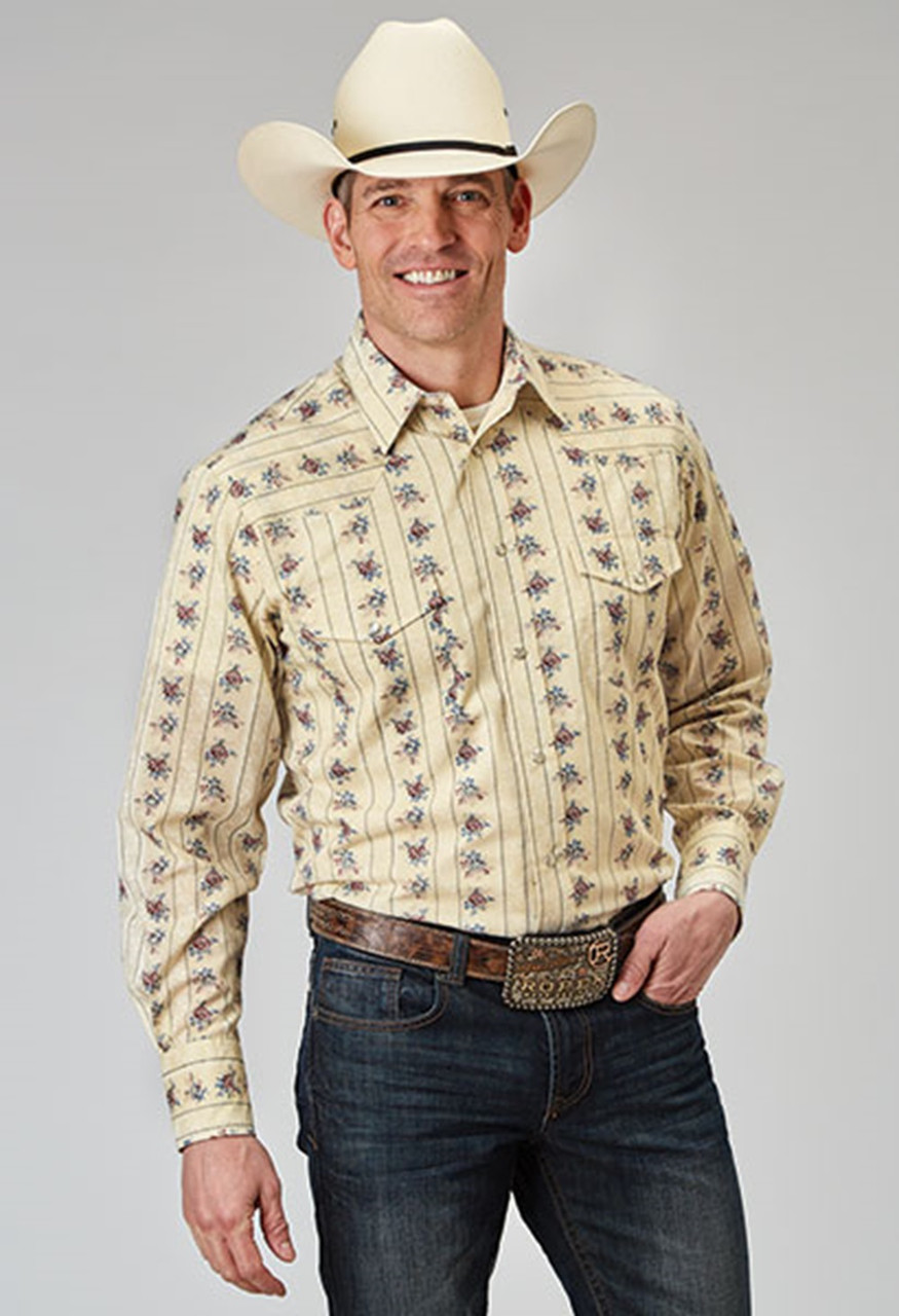 mens yellow floral dress shirt Mens Yellow Floral Short Sleeve Shirt  Summer Beach Resort Outfit XS