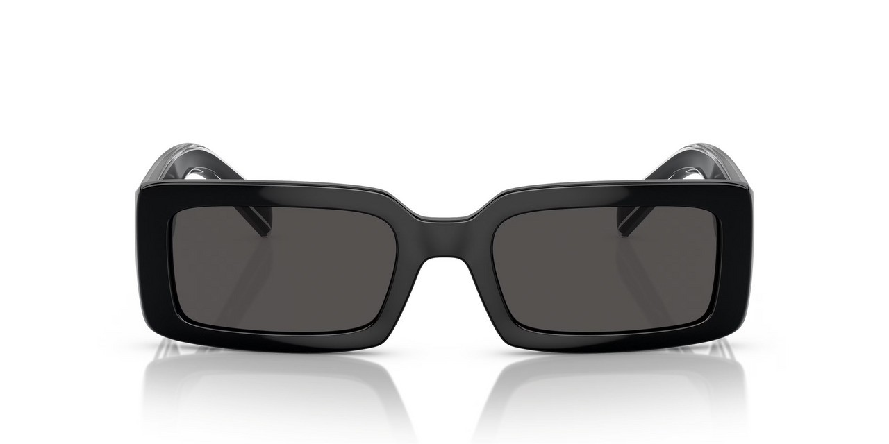 SQUARE BLACK WHITE LOGO 6187501/87 DOLCE & GABBANA SQUARE BLACK WHITE LOGO 6187501/87 DOLCE & GABBANA