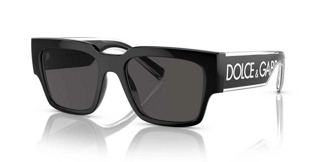 BLACK WHITE WAYFARER LOGO 6184501/87 DOLCE & GABBANA