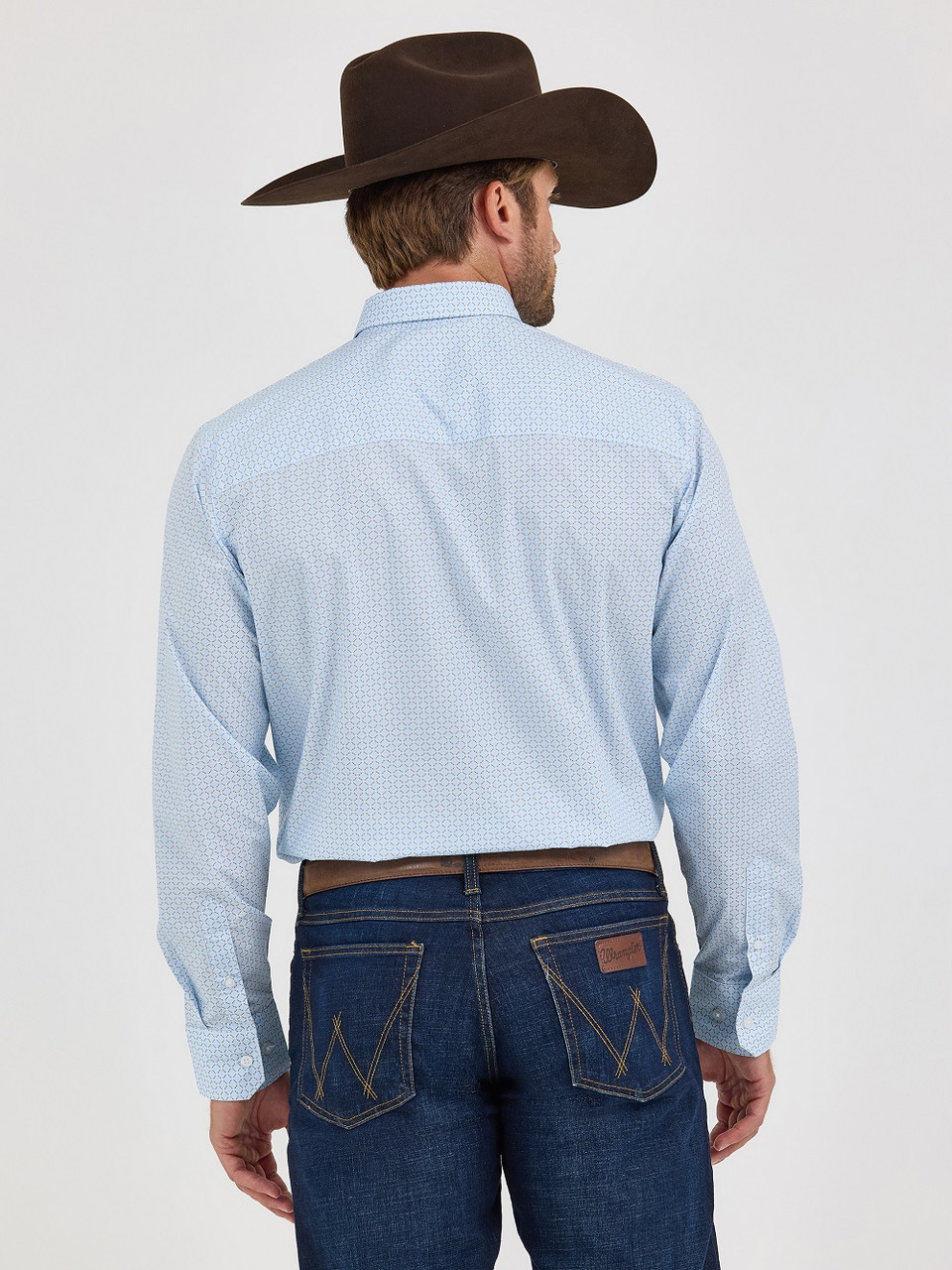 【THE MOZZ】Pin Brushed Shirt Setup Pants CODY JOHNSON LIGHT BLUE PRINT 112357670 WRANGLER