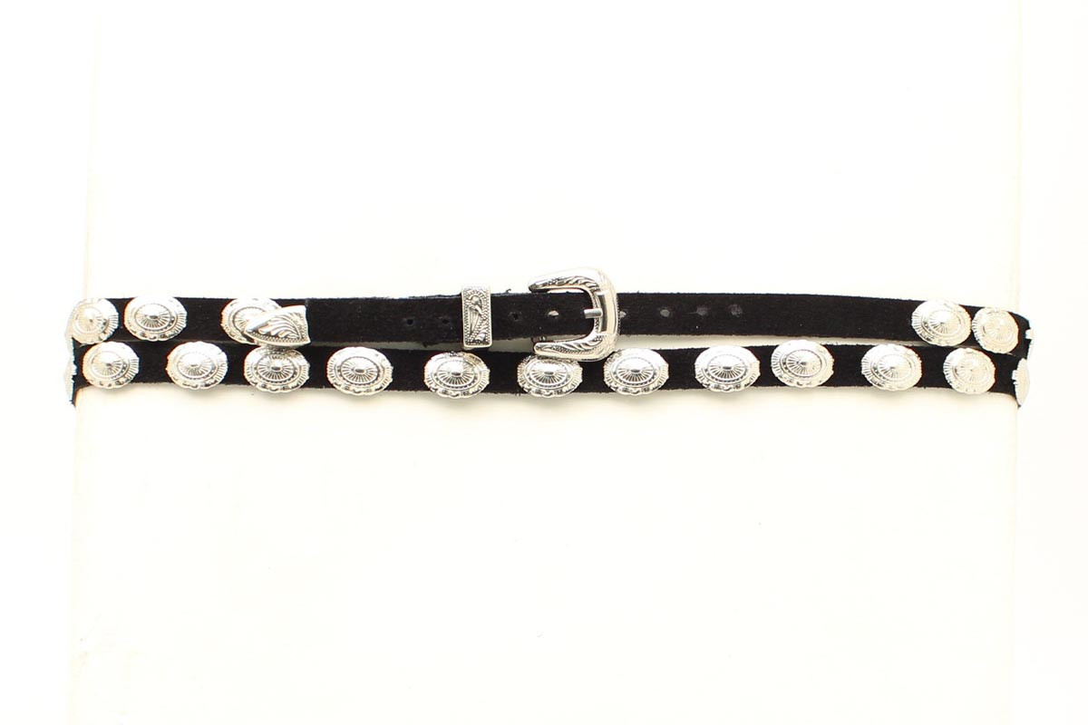 HAT BAND BLACK SUEDE W/CONCHOS 0292401 TWISTER display picture 1