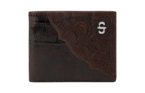 CAIMAN BROWN BIFOLD TOOLED 9803002-255 STETSON