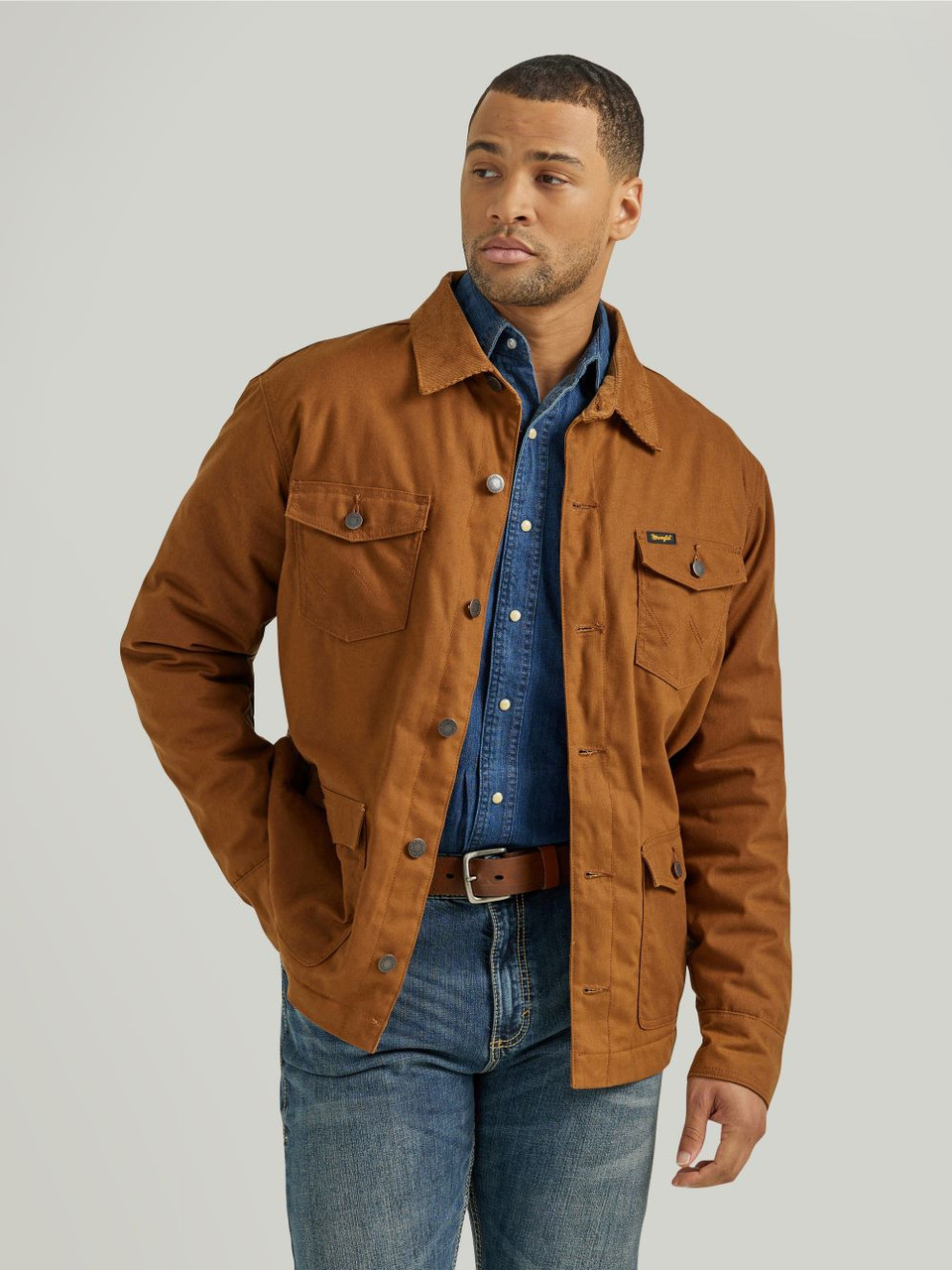 LINED BARD COAT HAY BALE BROWN 112352842 WRANGLER - Main Image