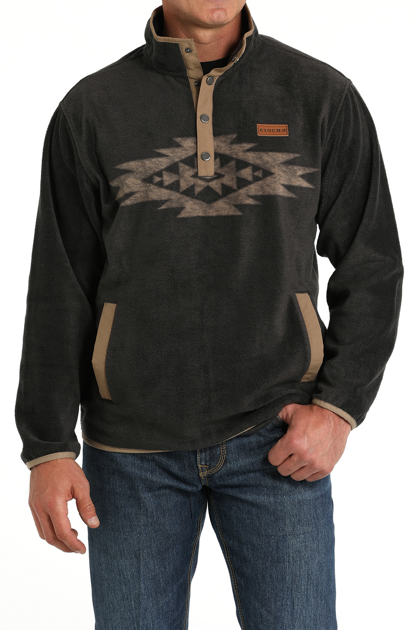 CHARCOAL FLEECE PULLOVER MWK1912001 CINCH