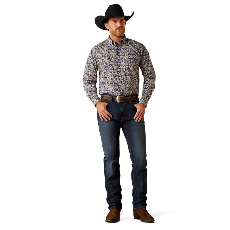 creighton dress shirts Cutter & Buck Creighton Bluejays Easy Care Stretch Oxford Mens Long Sleeve Button Down Shirt in French Blue