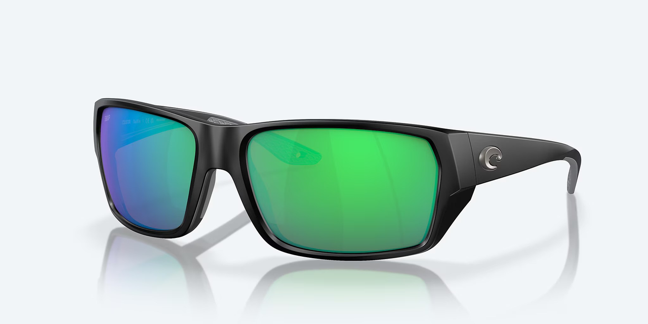 TAILFIN MATTE BLACK GREEN MIRR 9113-07 COSTA DEL MAR