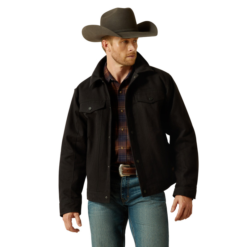 Ariat Cinch Jackets Cavenders CANVAS RANCHER BLACK 10062438 ARIAT