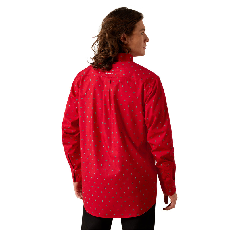 TRUETT RED FITTED PRINT 10065847 ARIAT