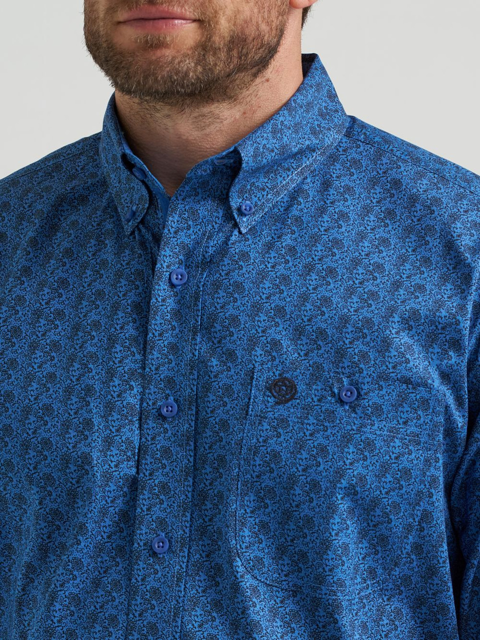 peacock blue dress shirt Men's George Strait Long Sleeve Button Down One Pocket Shirt