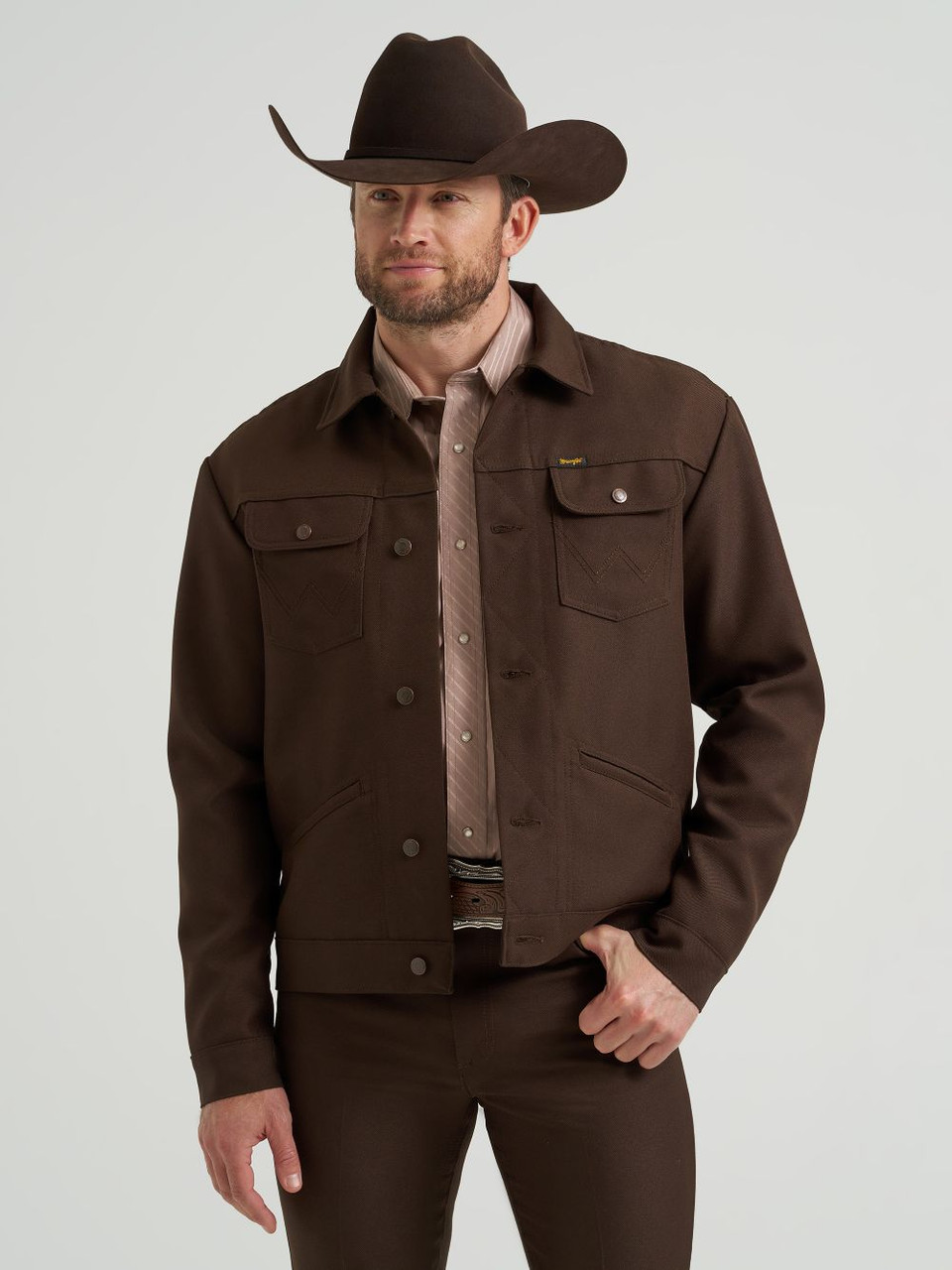 WRANCHER JACKET-BROWN 112373648 WRANGLER