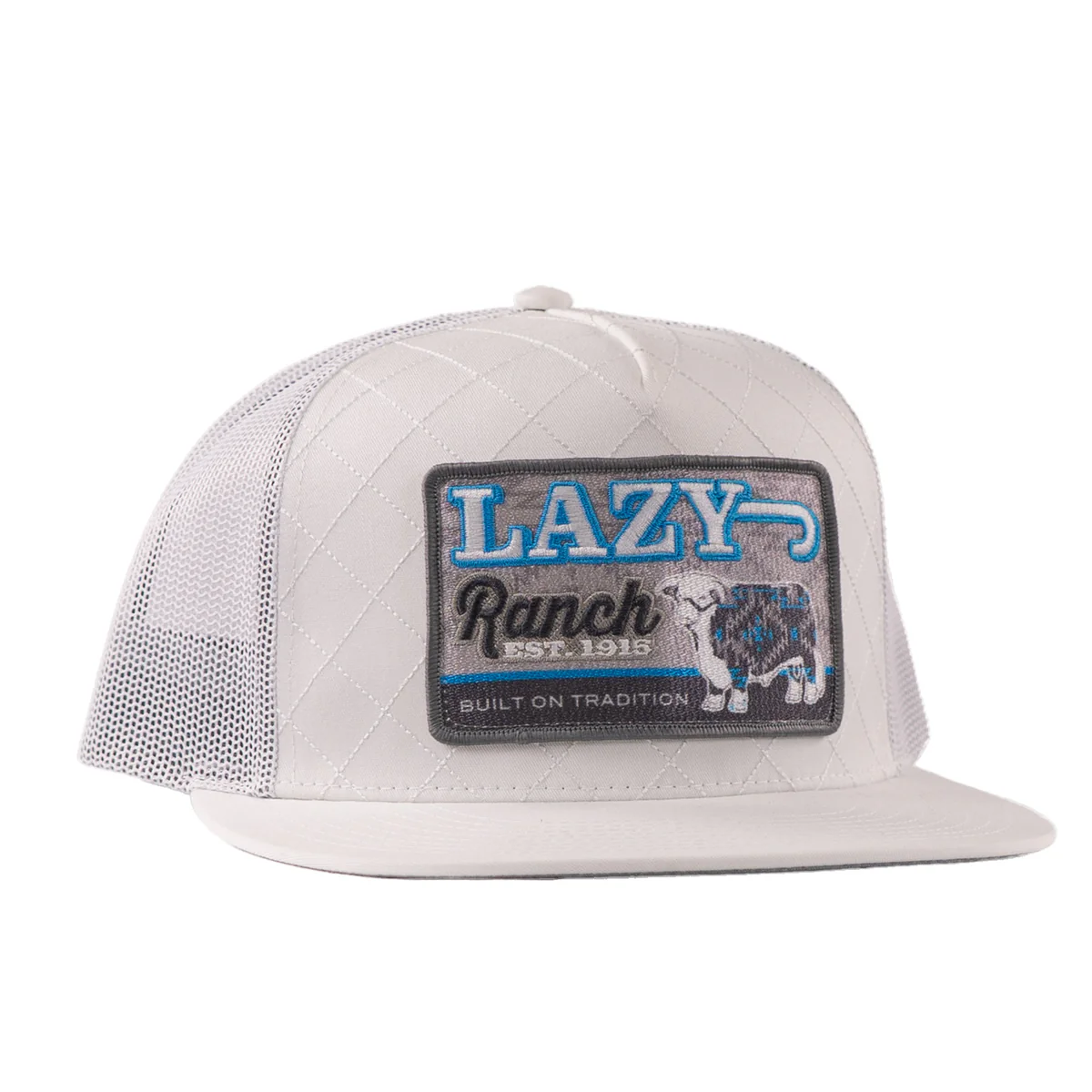 BLUE & WHITE QUILTED AZTEC WHTWHT4-CF-BLU LAZY J RANCH WEAR