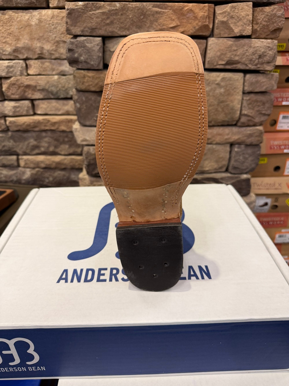 AndersonBean ウエスタンブーツ 本革 ヴィンテージ 28cm 希少 HAVANA TAG BOAR TAN SINSATION 361523 ANDERSON BEAN BOOT