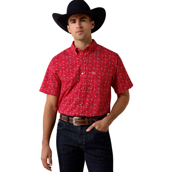 mens red paisley dress shirt Men's Red Paisley Shirt