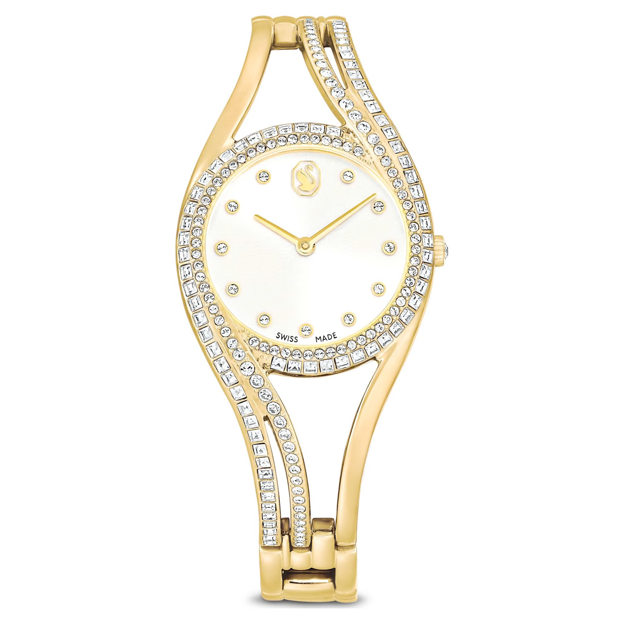 HYPERBOLA BANGLE GOLD TONE 5754534 SWAROVSKI