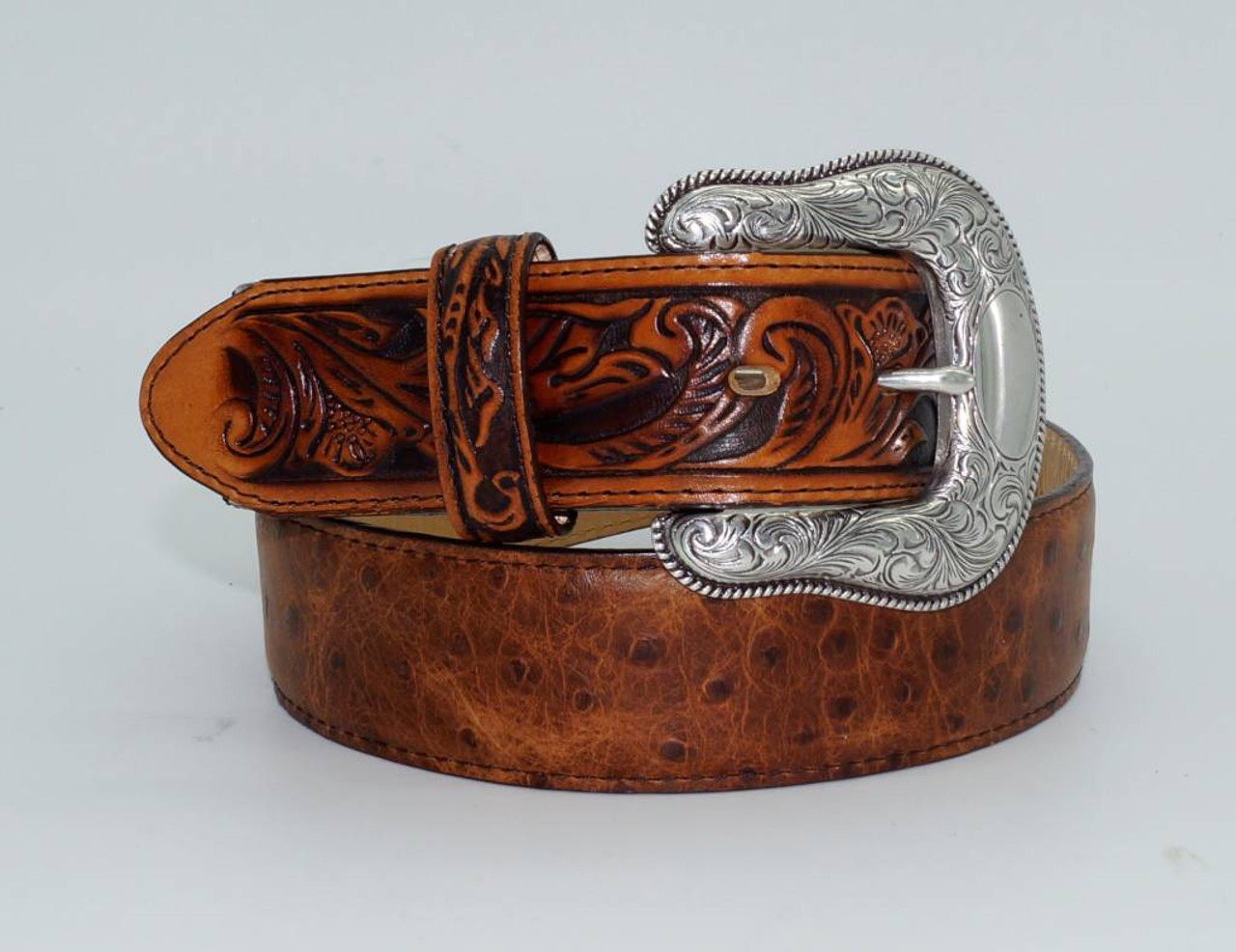 Justin Men's Ostrich Belt