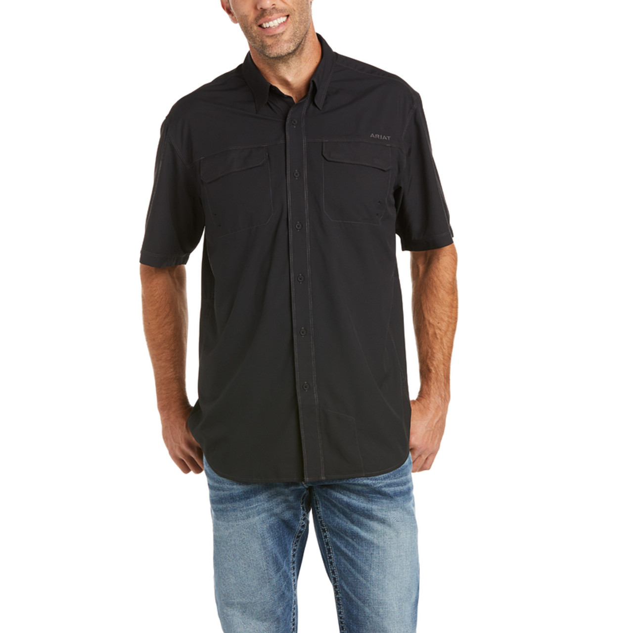 ARIAT VENTTEK OUTBOUND BLACK FISHING - MENS SHIRT - 10035388