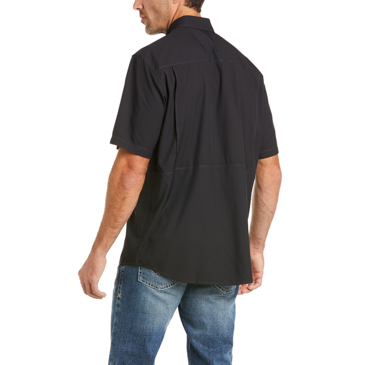 Ariat Men's Short-Sleeve VentTEK Outbound Shirt, Black