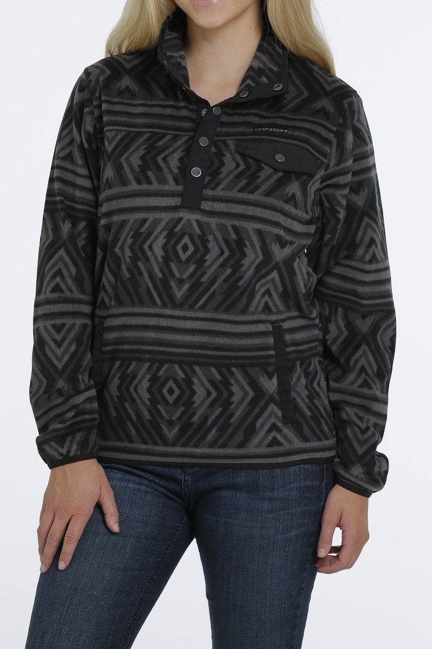 aztec fleece pullover