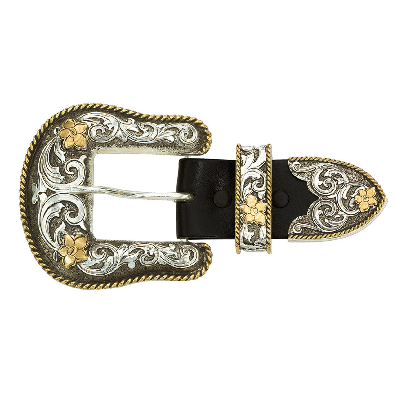 Silver San Antonio 3 Piece Buckle Set – J.M. Capriola