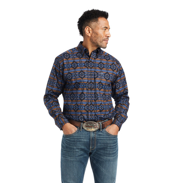 ARIAT GIANNIS AZTEC CARAFE BROWN - MENS SHIRT  - 10042371