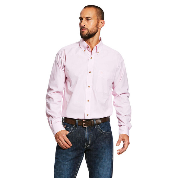 ARIAT PRO SERIES PINK MINI STRIPE - MENS SHIRT COR - 10023596