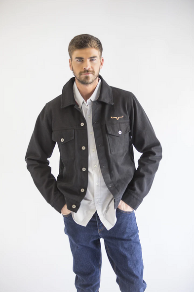 KIMES RANCH CANVAS MARSHALL BLACK - MENS JACKET  - CANVAS MARSHALL BLACK