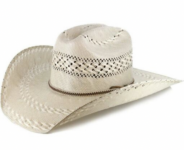 JUSTIN  GARRETT TAN IVORY BENT RAIL - HAT STRAWS  - JS2556GRET44