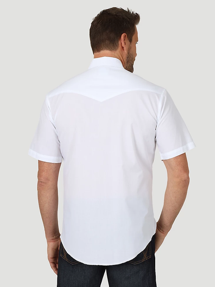 WRANGLER SPORT WHITE WESTERN SNAP SHIRT - MENS SHIRT  - 71106WH