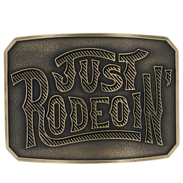 ATTITUDE BY MONTANA SILVERSMITHS DALE BRISBY JUST RODEOIN - ACC BUCKLE  - A925CDB