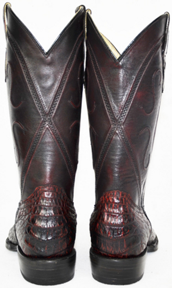 R. WATSON CAIMAN BELLY BLACK CHERRY - BOOT MENS WESTERN - RW2002-1