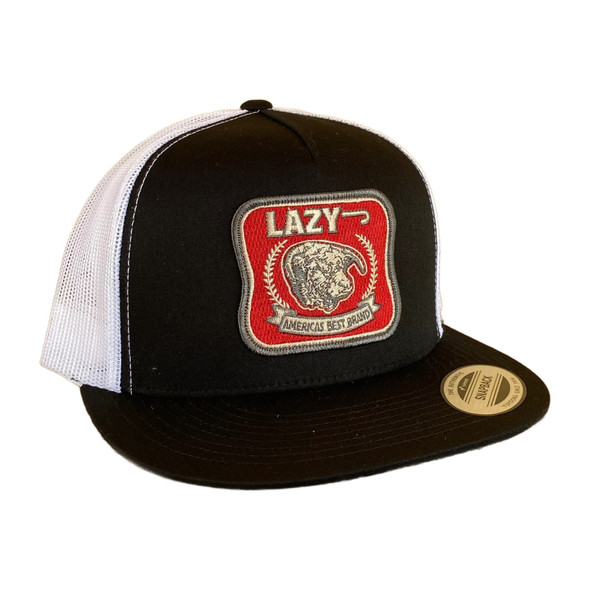 LAZY J BLACK WHITE  AMERICA BEST - HATS CAP  - BLKWHT4BEST