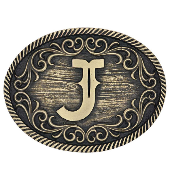 MONTANA SILVERSMITHS FILIGREE INITIAL J - ACC BUCKLE  - A915J