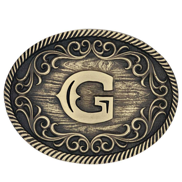 MONTANA SILVERSMITHS FILIGREE INITIAL G - ACC BUCKLE  - A915G