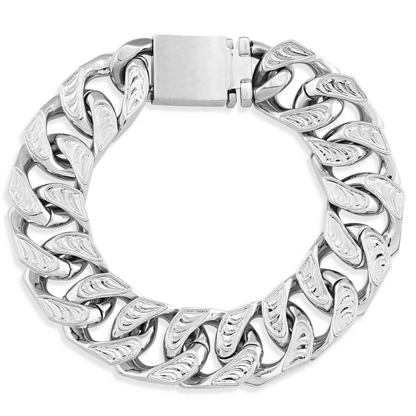 MONTANA SILVERSMITHS LARGE CUBAN LINK BRACELET - ACCESSORIES JEWELRY BRACELET - BC5497