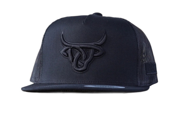 LOST CALF BLACK 3D STITCH LOGO - HATS CAP  - CUERVO FLAT