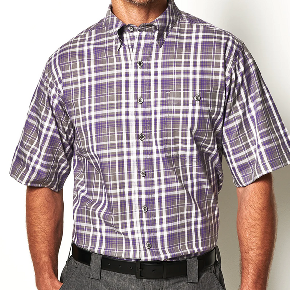 GAMEGUARD PURPLE PLAID - MENS SHIRT  - 1719PRP