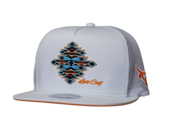 LOST CALF GEM WHITE FLAT - HATS CAP  - GEM WHITE FLAT