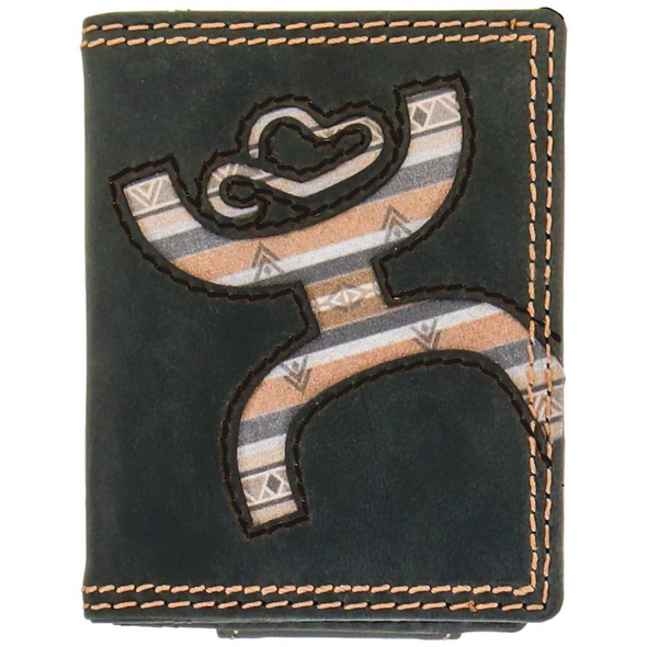 HOOEY BIFOLD BLACK WITH LAKOTA PRINT - ACCESSORIES WALLET  - HFW018-BK