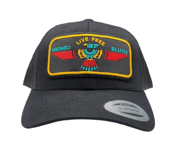 EL VIKINGO BLUTH LIVE FREE BLACK - HATS CAP  - LIVE FREE BLACK