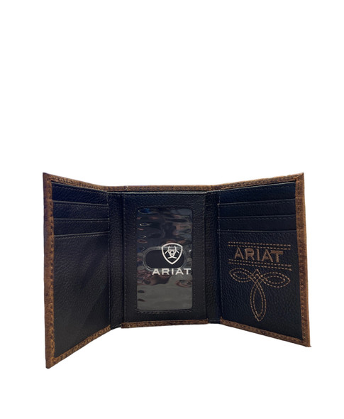 ARIAT TRIFOLD BULL HIDE BROWN - ACCESSORIES WALLET  - A3554402