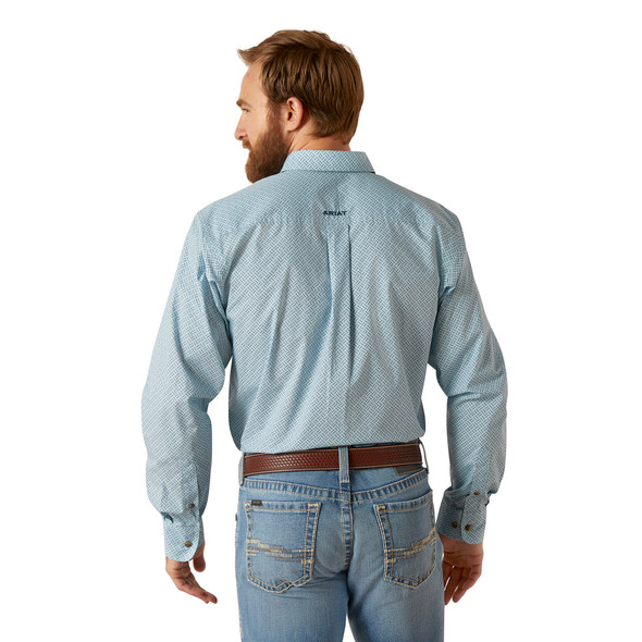 ARIAT GIO FITTED SKY BLUE  PRINT - MENS SHIRT  - 10046584