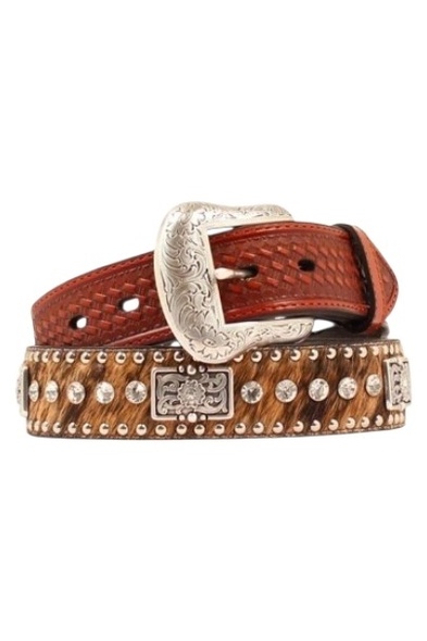 NOCONA CALFHAIR BELT CLEAR RHINESTONE - ACCESSORIES BELT MEN - N2442302