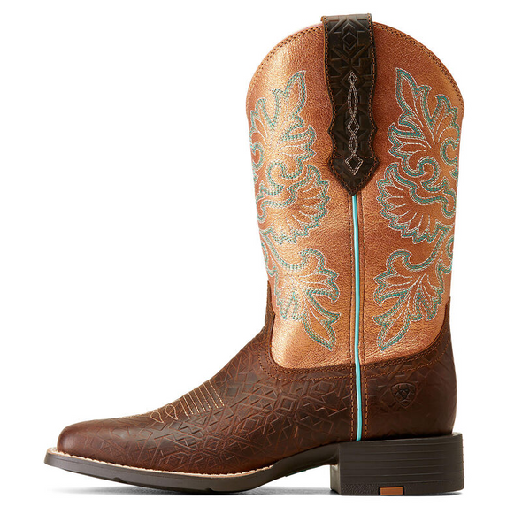 ARIAT ROUND UP TOASTED BLANKET EMBOS - BOOT LADIES  - 10047039