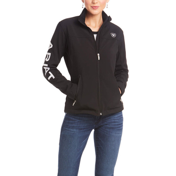 ARIAT NEW TEAM SOFTSHELL BLACK WHITE - LADIES JACKET  - 10019206