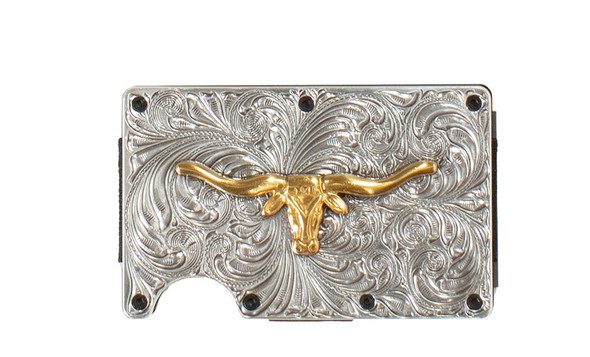 3-D BELT GOLD LONGHORN UTILITY WALLET - ACCESSORIES WALLET  - D250008836