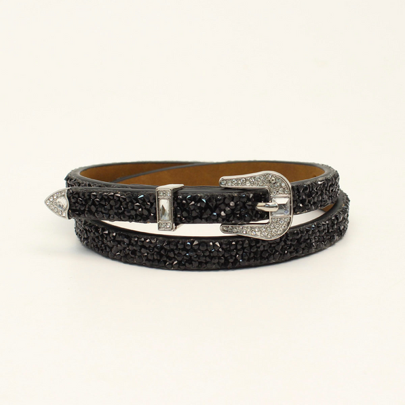 BLACK CRYSTAL SILVER BUCKLE - HATS ADD-ONS  - D740000001
